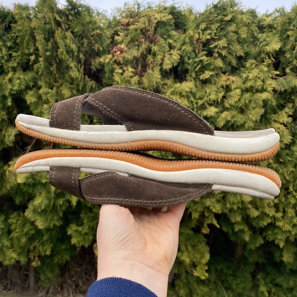 L.L. Bean Women’s Slip On Brown Suede Thong Sandals Size 11M - Picture 8 of 10